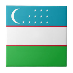 Azulejo Bandera de Uzbekistán