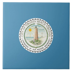 Azulejo Bandera de Virginia Beach (Virginia, Estados Unido