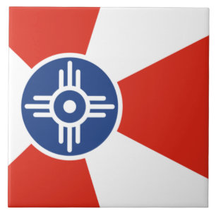 Azulejo Bandera de Wichita (Kansas, Estados Unidos)