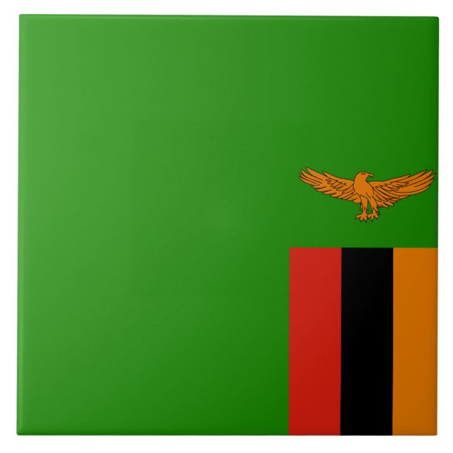 Azulejo Bandera de Zambia (Frente)