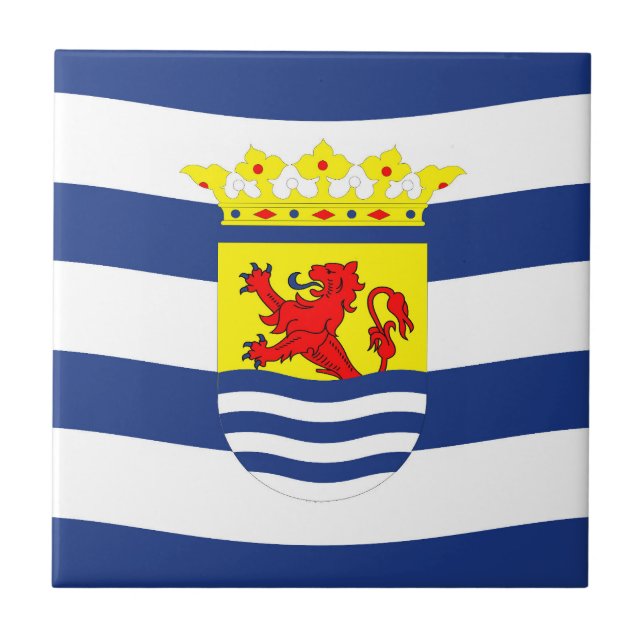 Azulejo Bandera de Zelanda Provincia de Países Bajos estil (Frente)