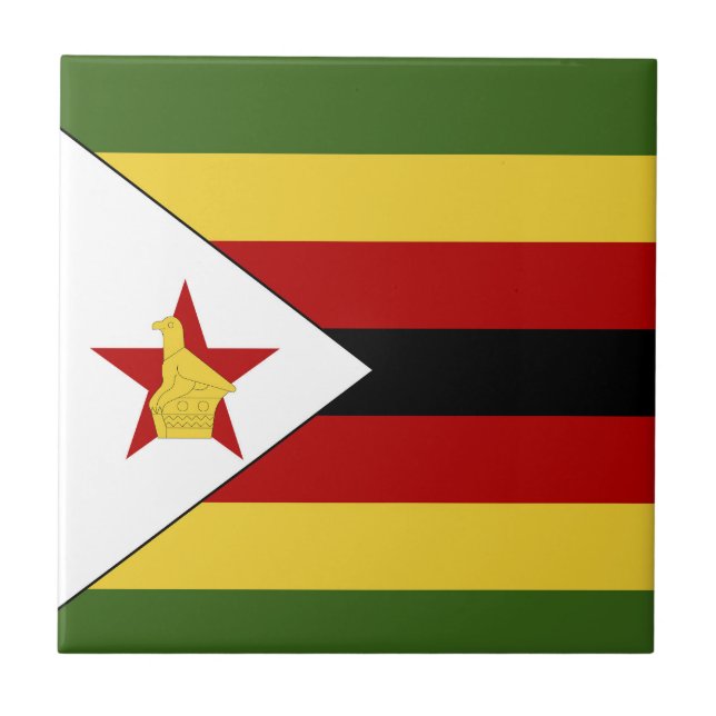 Azulejo Bandera de Zimbabue (Frente)