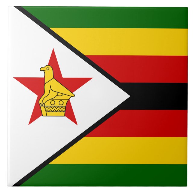 Azulejo Bandera de Zimbabue (Frente)
