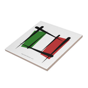 Azulejo Bandera del cepillo de Italia