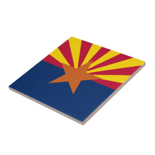 Azulejo Bandera del estado de Arizona