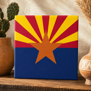 Azulejo Bandera del Estado de Arizona