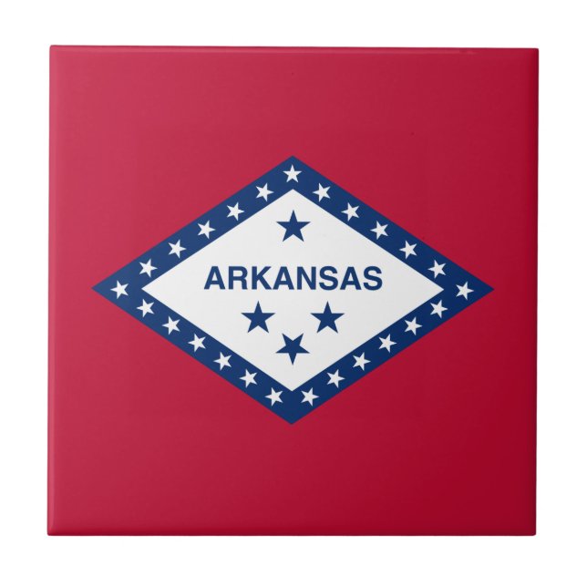 Azulejo Bandera del estado de Arkansas (Frente)