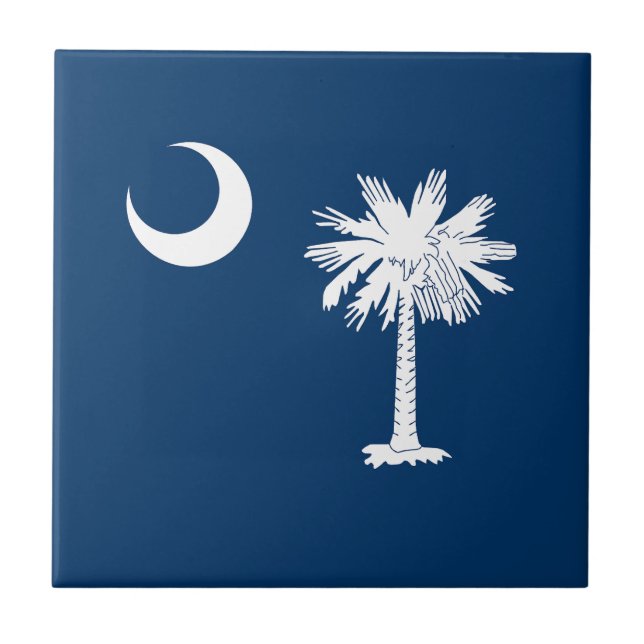 Azulejo Bandera del Estado de Carolina del Sur (Frente)