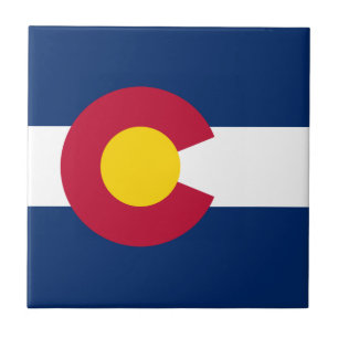 Azulejo Bandera del estado de Colorado