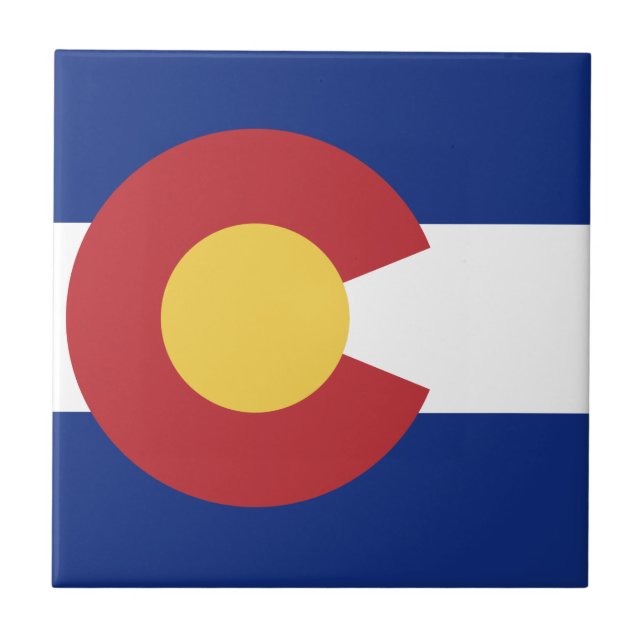 Azulejo Bandera del estado de Colorado (Frente)