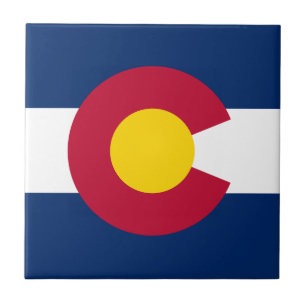 Azulejo Bandera del estado de Colorado