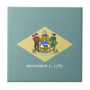 Azulejo Bandera del estado de Delaware
