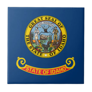 Azulejo Bandera del estado de Idaho