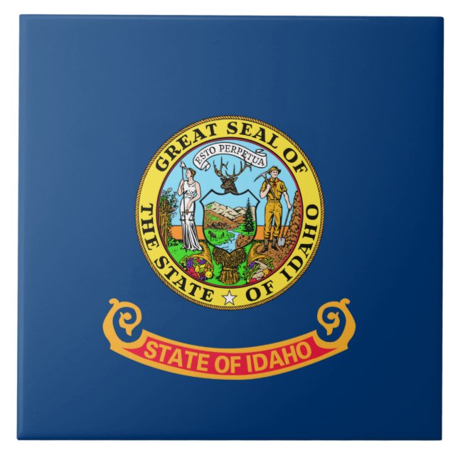 Azulejo Bandera del estado de Idaho (Frente)