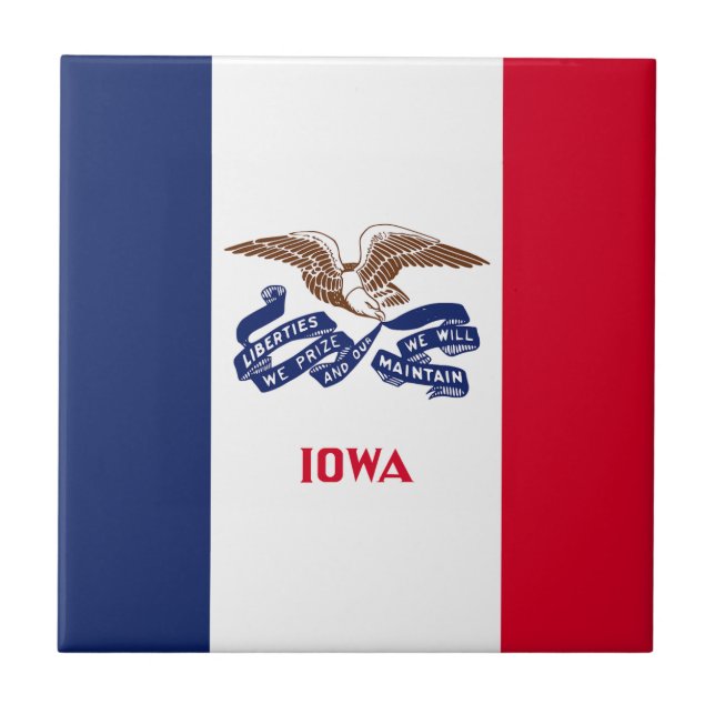 Azulejo Bandera del estado de Iowa (Frente)