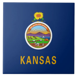 Azulejo Bandera del estado de Kansas
