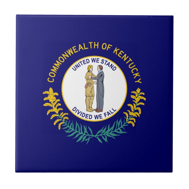 Azulejo Bandera del estado de Kentucky (Frente)