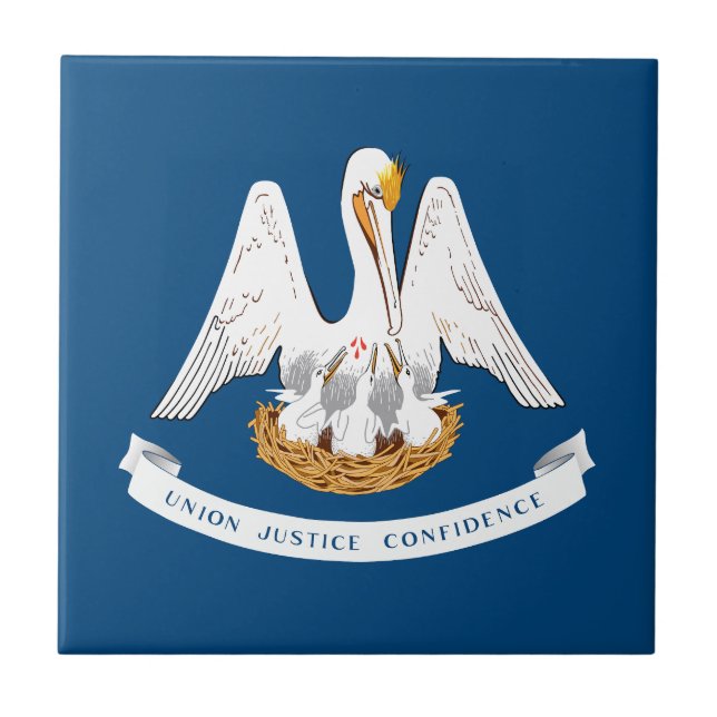Azulejo Bandera del estado de Louisiana (Frente)