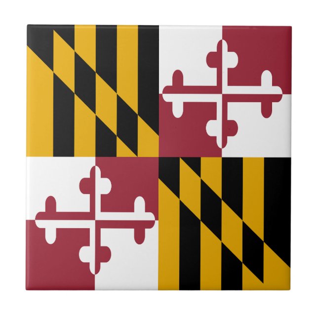 Azulejo Bandera del Estado de Maryland (Frente)