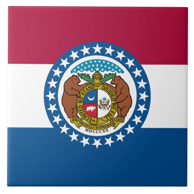 Azulejo Bandera del Estado de Misuri (Frente)