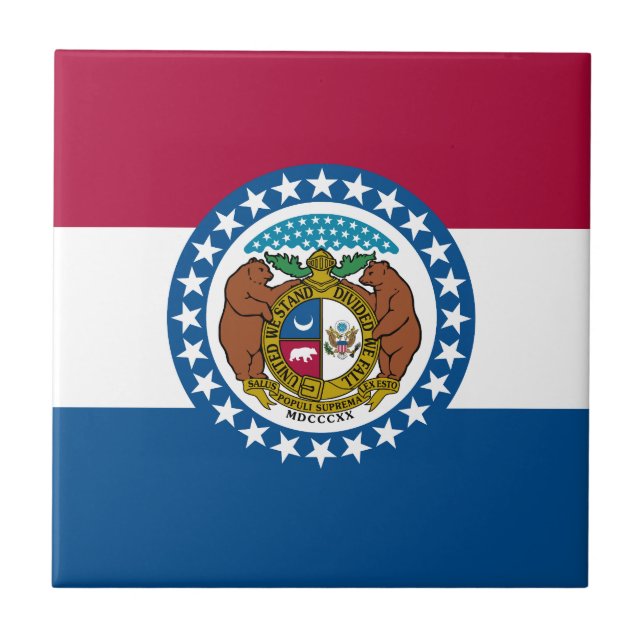 Azulejo Bandera del Estado de Misuri (Frente)
