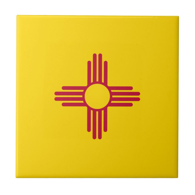 Azulejo Bandera del estado de Nuevo México (Frente)