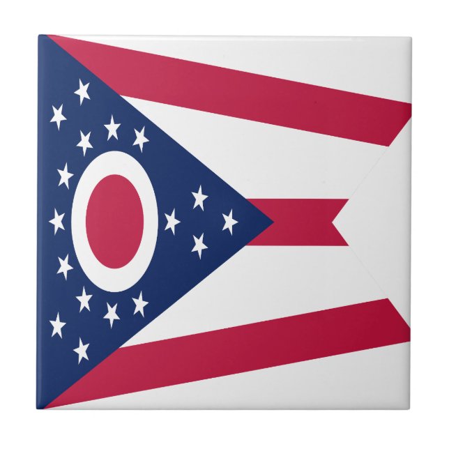 Azulejo Bandera del Estado de Ohio (Frente)