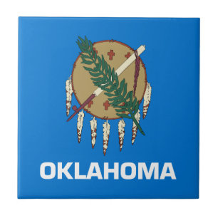 Azulejo Bandera del estado de Oklahoma