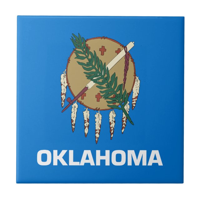 Azulejo Bandera del estado de Oklahoma (Frente)