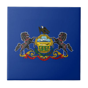 Azulejo Bandera del estado de Pensilvania