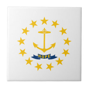 Azulejo Bandera del estado de Rhode Island