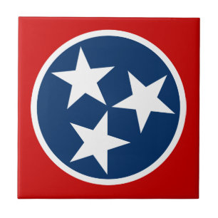 Azulejo Bandera del Estado de Tennessee Azul Estrellas Bla