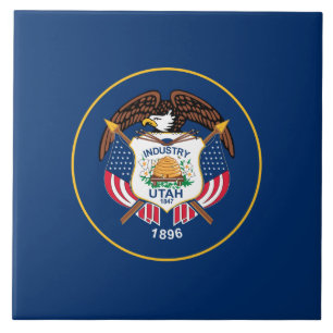 Azulejo Bandera del Estado de Utah
