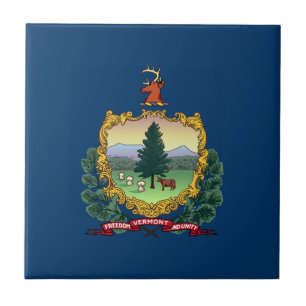 Azulejo Bandera del Estado de Vermont