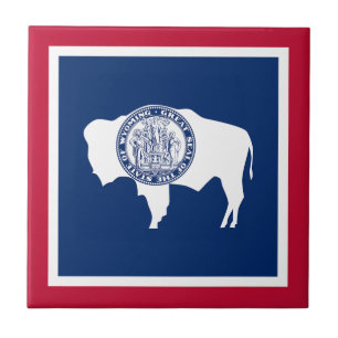 Azulejo Bandera del estado de Wyoming