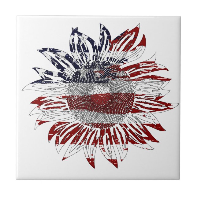 Azulejo Bandera del girasol (Frente)