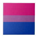 Azulejo Bandera del Orgullo Bisexual<br><div class="desc">Bandera del orgullo bisexual. Grandes regalos para bisexuales e ideas de regalo LGBT.</div>