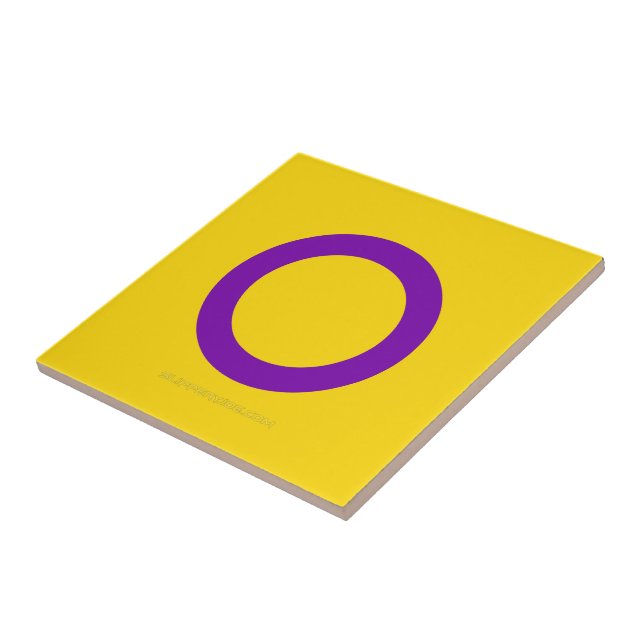 Azulejo Bandera del orgullo intersexual de SlipperyJoe fon (Lado)