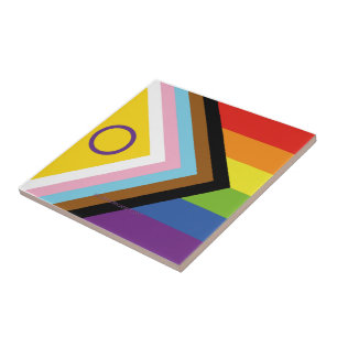 Azulejo Bandera del orgullo intersexual de SlipperyJoe's f