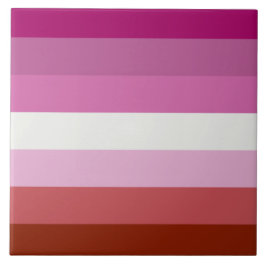 Azulejo Bandera del Orgullo Lesbiano Rosa