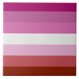Azulejo Bandera del Orgullo Lesbiano Rosa