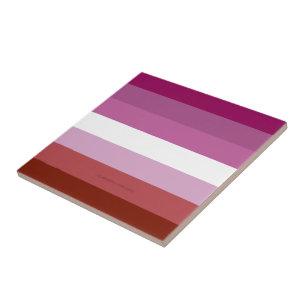 Azulejo bandera del orgullo lésbico femenino de SlipperyJo