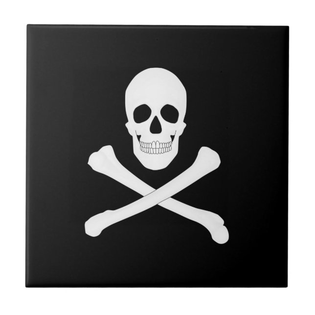 Azulejo Bandera del pirata (Jolly Roger) (Frente)