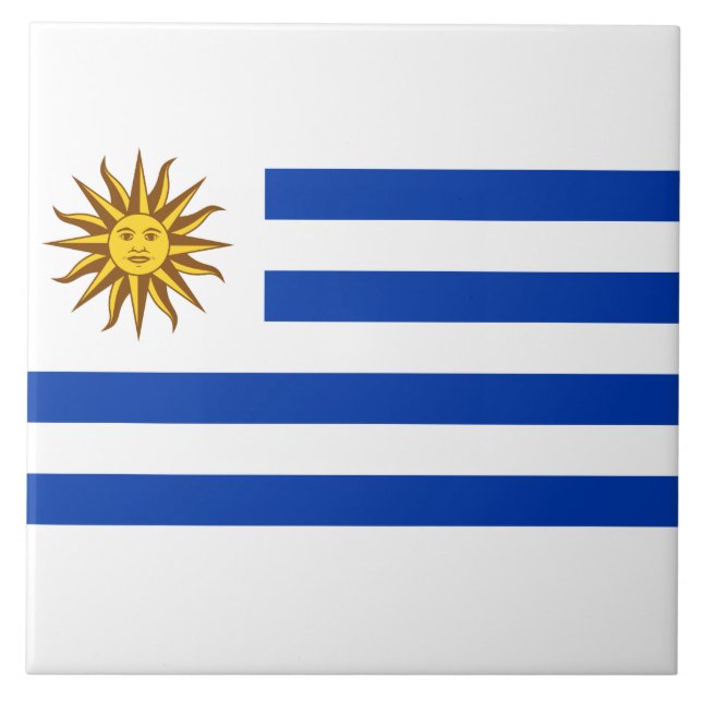 Azulejo Bandera del Uruguay (Uruguay) (Frente)