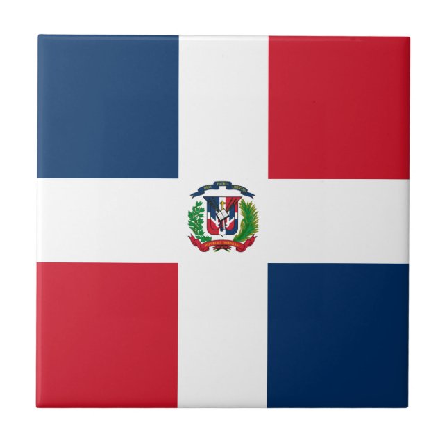 Azulejo Bandera dominicana (Frente)