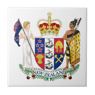 Azulejo bandera emblema símbolo escudo de armas país Nueva