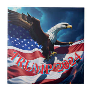Azulejo Bandera estadounidense Águila estadounidense TRUMP