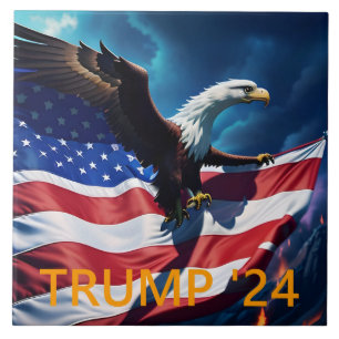 Azulejo Bandera estadounidense Águila estadounidense TRUMP