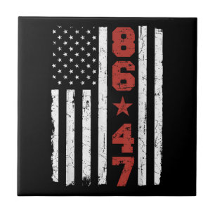 Azulejo Bandera estadounidense retro vintage 86 47 anti Tr