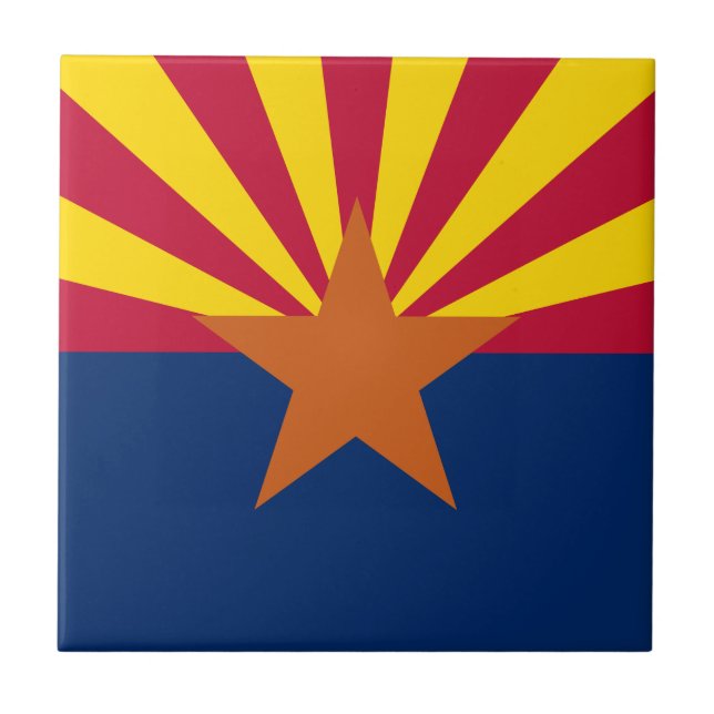 Azulejo Bandera Estatal de Arizona (Frente)
